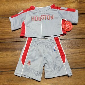 BAB Build A Bear Workshop Houston Rockets Basketball Jacket & Shorts - NWT